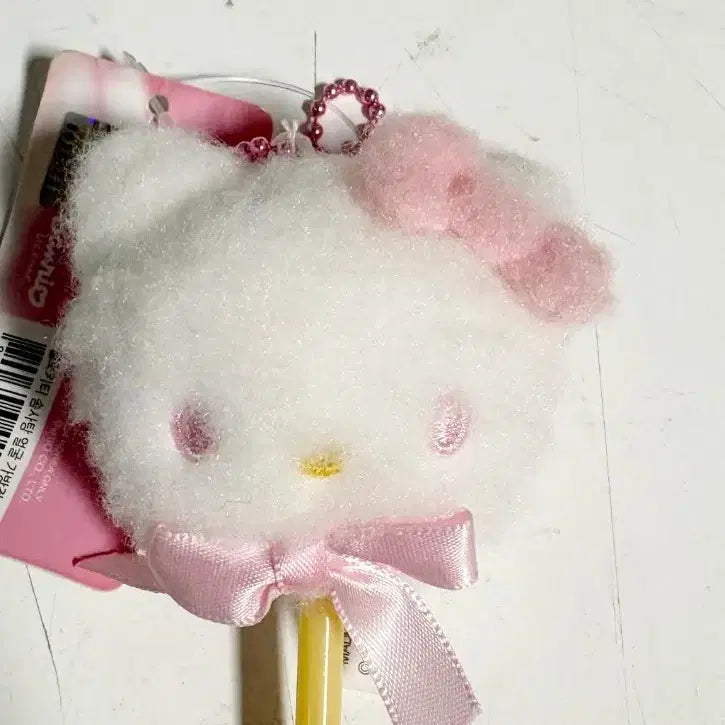 [BUNJANG] Hello Kitty Face Keychain with Pink Ribbon / 키티키링판매