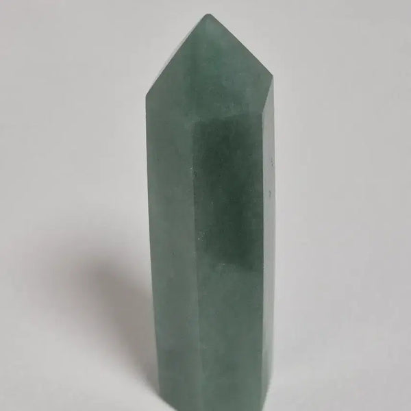 [BUNJANG] Green Aventurine Point Tower Natural Stone Hexagonal Pillar / 그린 아벤츄린 포인트 타워 천연 원석 육각주 인테리어 데스크테리어 소품