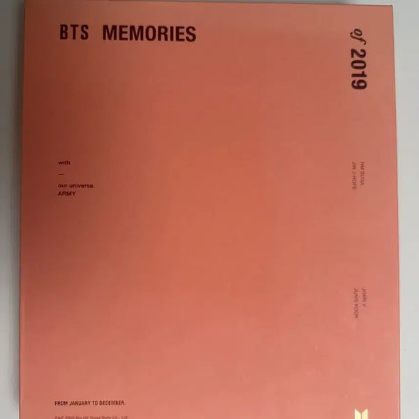 [BUNJANG] BTS Memories of 2019 DVD / BTS MEMORIES OF 2019' DVD