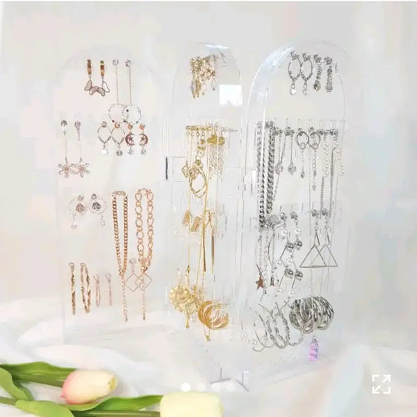 [BUNJANG] 3-Tier Accessory Organizer Stand Necklace Earring Holder / 3단 악세서리 보관함 스탠드 목걸이 귀걸이 거치대