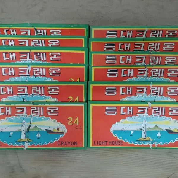 [BUNJANG] 1950s Lighthouse Crayon Set (24 Colors) / 1970년대 등대크레용(온)