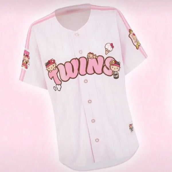 [BUNJANG] LG Twins Tanning Kitty Pink Pop Kids Uniform / 엘지트윈스 태닝키티 핑크 팝 유니폼 노마킹 키즈