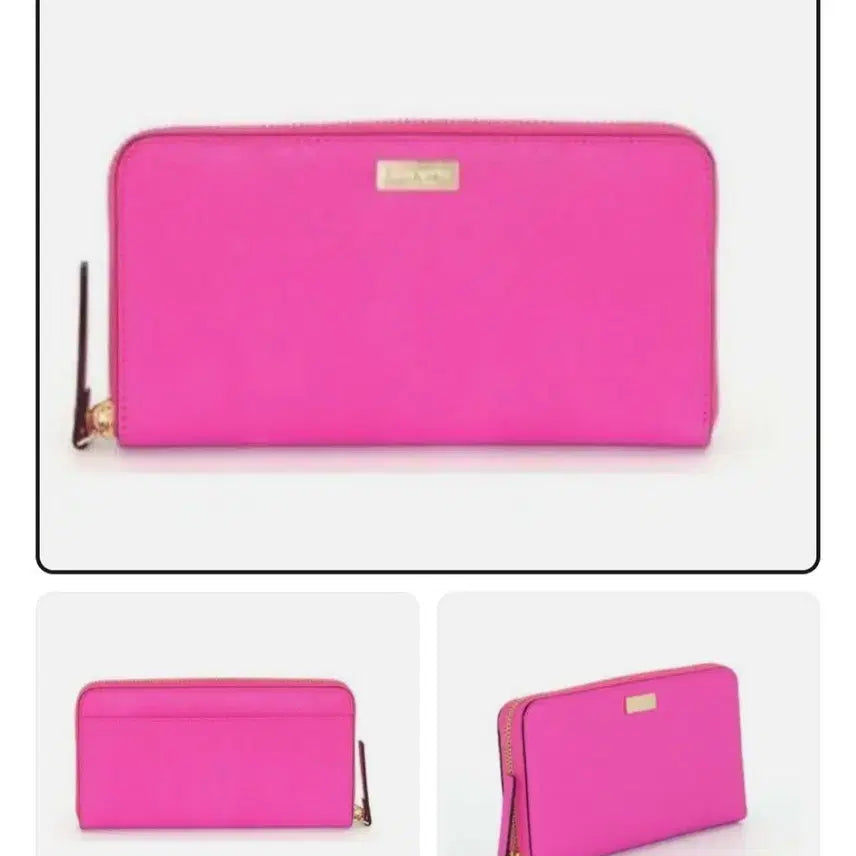 [BUNJANG] Kate Spade Hot Pink Saffiano Zip Around Wallet / Kate Spade 케이트 스페이드 핫핑크 지퍼 장지갑