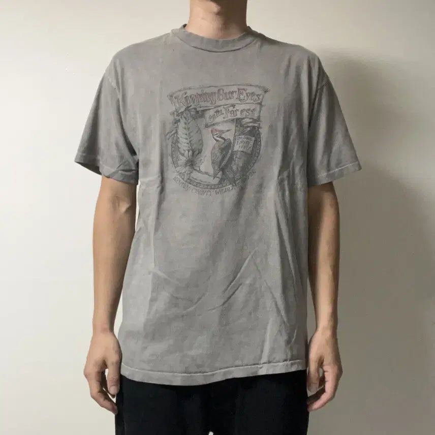 [BUNJANG] 90s Single Stitch Animal Print T-Shirt / 90S 싱글스티치 애니멀프린팅 티셔츠-c006