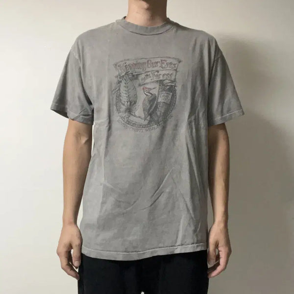 [BUNJANG] 90s Single Stitch Animal Print T-Shirt / 90S 싱글스티치 애니멀프린팅 티셔츠-c006