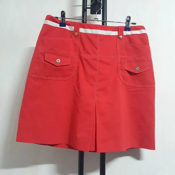 [BUNJANG] Elegance Sports 28-inch Golf Skirt Pants Red / 28인치 엘레강스 스포츠 골프 치마바지 레드