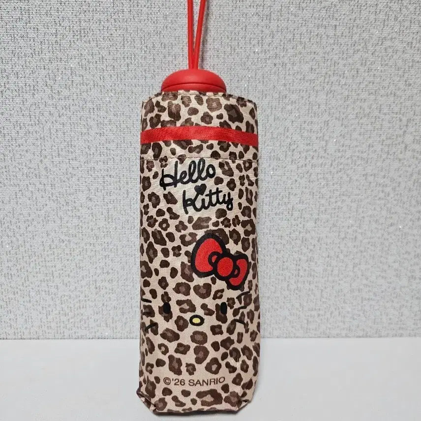 [BUNJANG] Sanrio Hello Kitty Leopard Print Folding Sun Umbrella / 산리오 정품 키티 호피 우양산