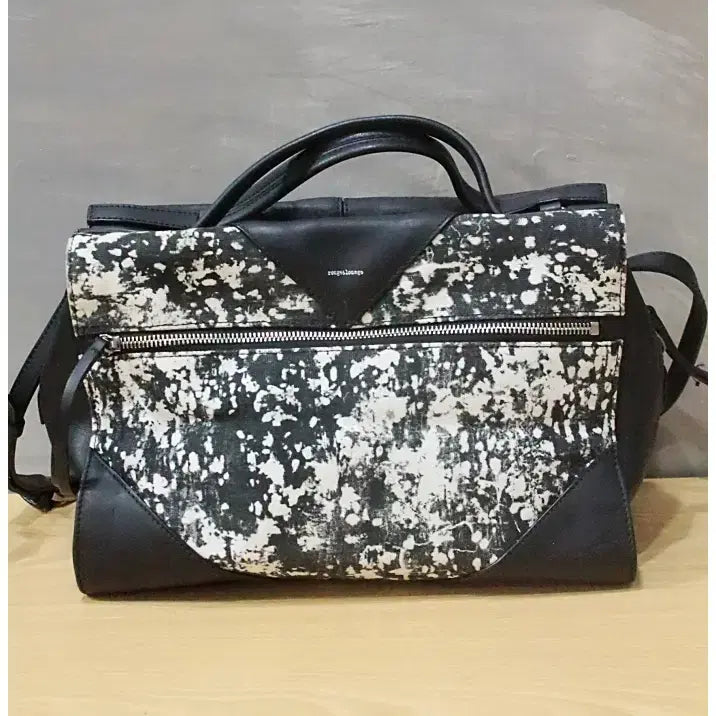 [BUNJANG] Rouge & Lounge Libertad Canvas Leather Tote Crossbody Bag / 루즈앤라운지 리베르타 캔버스 가죽 토트백 크로스백
