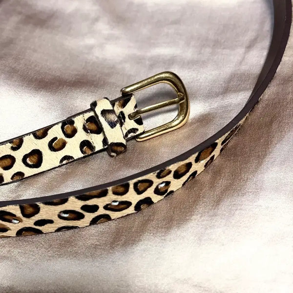 [BUNJANG] Number Project N336 Cheetah Calf Hair Leather Belt / 넘버프로젝트 n336 송치 레오파드 벨트 넘프 카프헤어 레더 호피