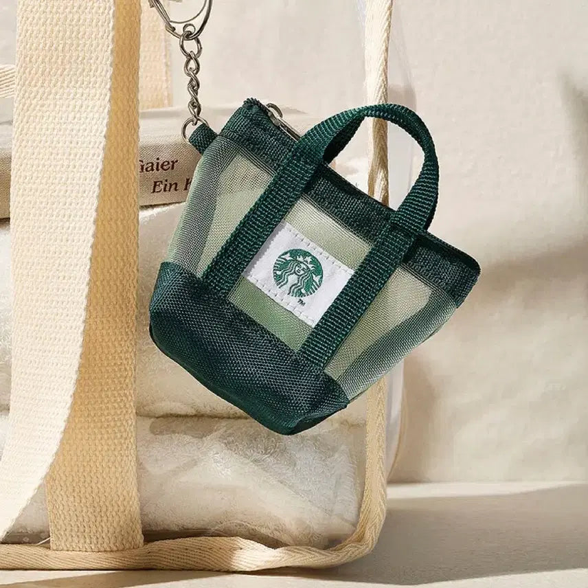 [BUNJANG] Starbucks Mesh Mini Bag Keychain Pouch Coin Wallet / 스타벅스 메쉬 미니백 키링 키체인 파우치 동전 지갑