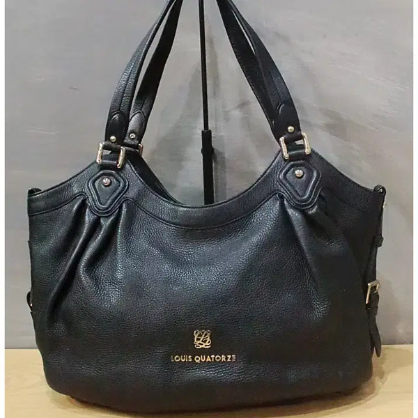 [BUNJANG] Louis Quatorze Gold-Plated Leather Shoulder Bag / 루이까또즈 금장 가죽 숄더백