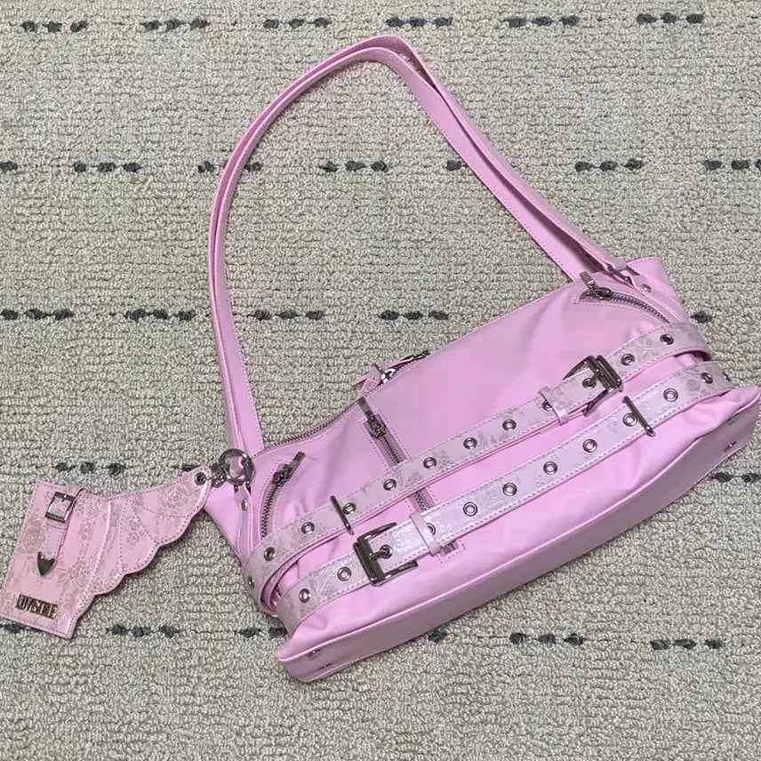 [BUNJANG] Love is True Shoulder Bag Pink / (새상품) 러브이즈트루 가방