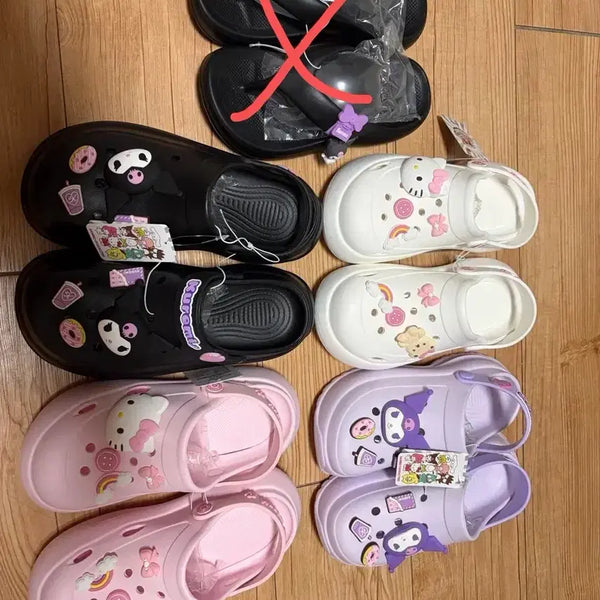 [BUNJANG] Sanrio Characters Sandals (Hello Kitty, Kuromi) / 산리오 캐릭터 샌들 4종 (키티, 쿠로미)