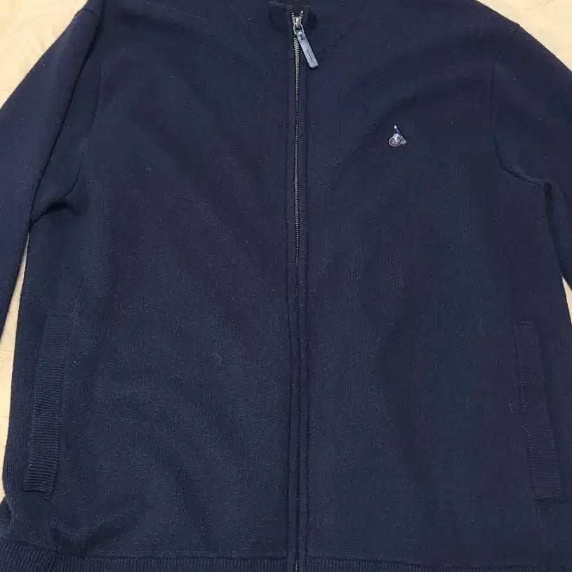 [BUNJANG] Beanpole Navy Zip-Up Knit Cardigan / 빈폴 네이비 집업니트 가디건