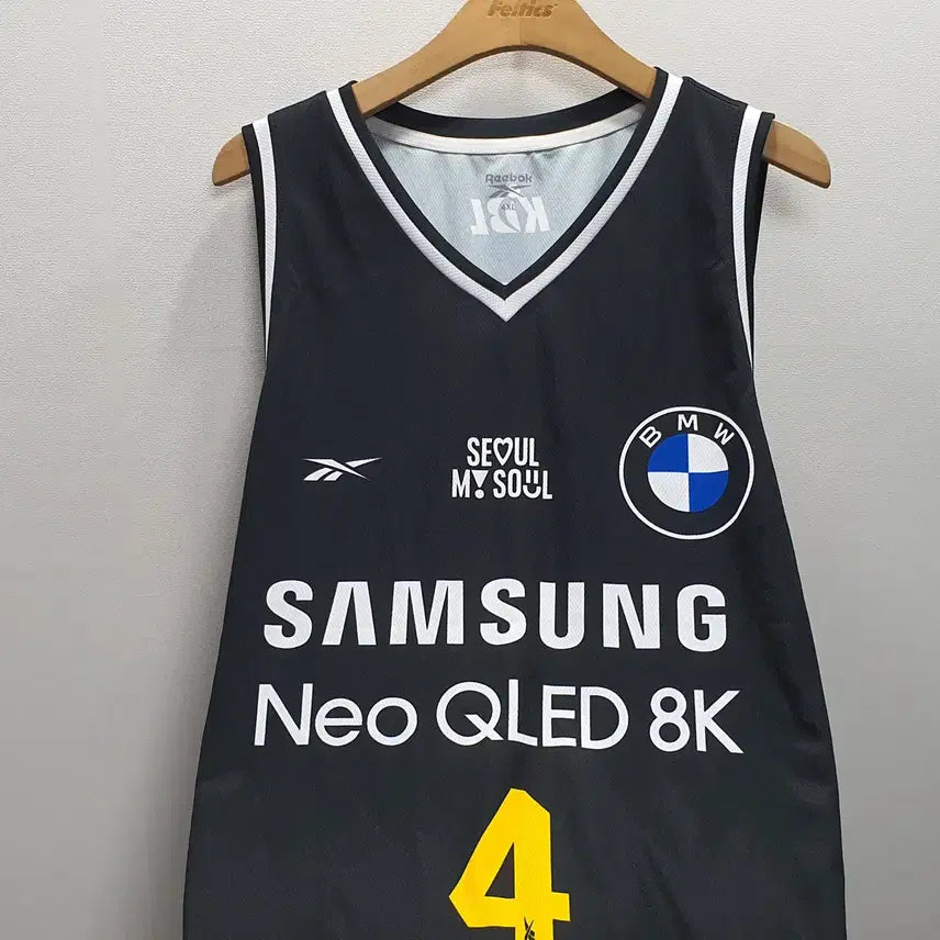 [BUNJANG] Reebok Seoul Samsung Thunders Jersey 4XL / 리복 서울삼성 썬더스 유니폼 4XL (가로64 세로85)  110정도