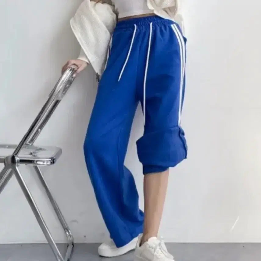 [BUNJANG] Blue String Cargo Jogger Pants / 파랑색 스트링 카고 조거 팬츠