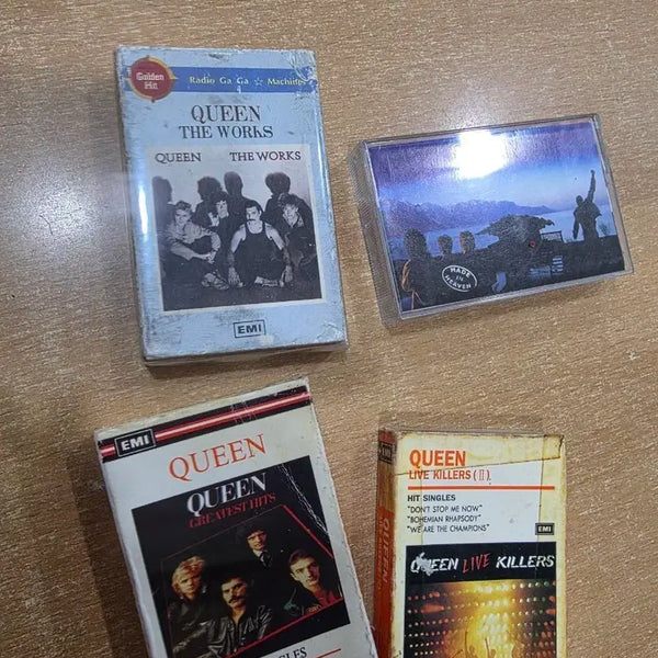 [BUNJANG] Queen Cassette Tape Set (The Works, Greatest Hits, Live Killers) / 퀸 카세트 테이프 4개 (The Works, Greatest Hits, Live Killers)