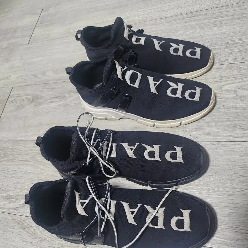 [BUNJANG] Prada Knit Sneakers (2 pairs) / 정품 프라다니트스니커즈두개일괄판매