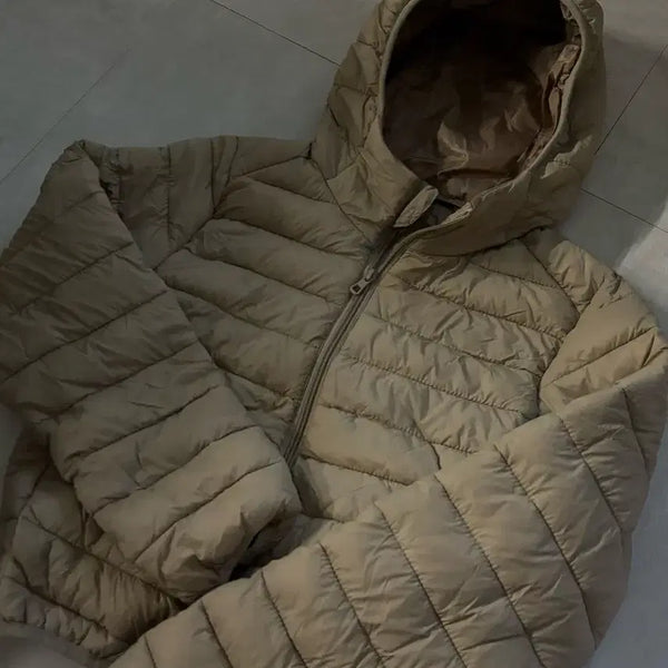 [BUNJANG] Camel Beige Lightweight Padded Jacket / 카멜베이지 경량 패딩