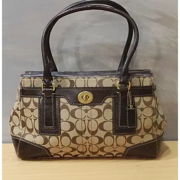 [BUNJANG] Coach Signature Vintage Canvas Shoulder Bag / 코치 시그니처 빈티지 캔버스 숄더백