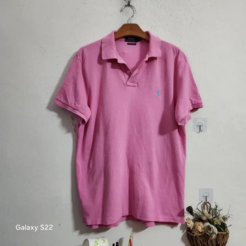 [BUNJANG] Polo Ralph Lauren Pink Short Sleeve Polo Shirt / 폴로 랄프로렌 핑크 반팔 카라티