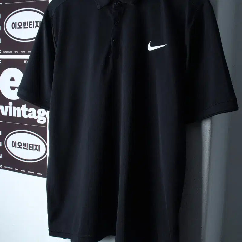 [BUNJANG] Nike Performance Short Sleeve Collar T-Shirt XL Black / (2XL) 나이키 반팔 카라 티셔츠 빅사이즈 기능성 블랙-H36835