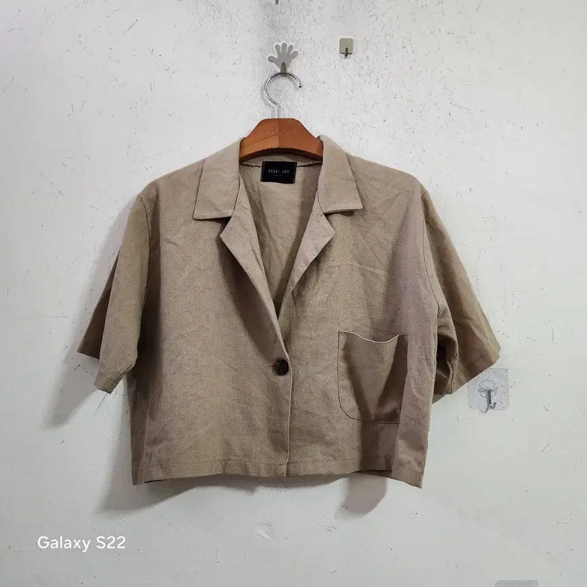 [BUNJANG] Cropped Jacket Beige / 크롭 자켓 베이지