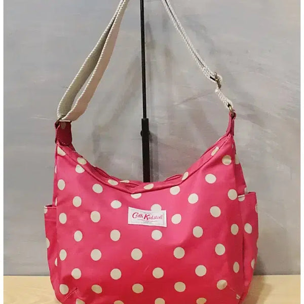[BUNJANG] Cath Kidston PVC Cotton Polka Dot Shoulder Bag / 캐스키드슨 PVC 코튼 도트 숄더백