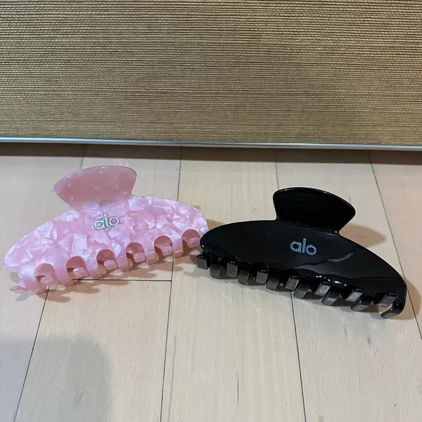 [BUNJANG] ALO Hair Claw Clip Black/Pink / ALO 헤어 집게핀 블랙/핑크