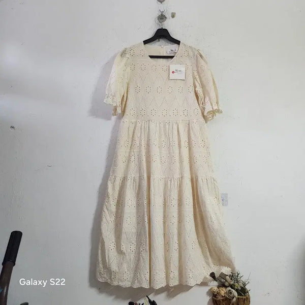 [BUNJANG] Moni Ivory Lace Long Dress / 모니 원피스 아이보리 레이스 롱 원피스