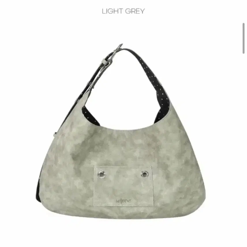 [BUNJANG] Letterly Buckle Reversible Shoulder Bag Light Grey/Dot / 레터리 버클 리버시블 숄더백 라이트그레이/도트