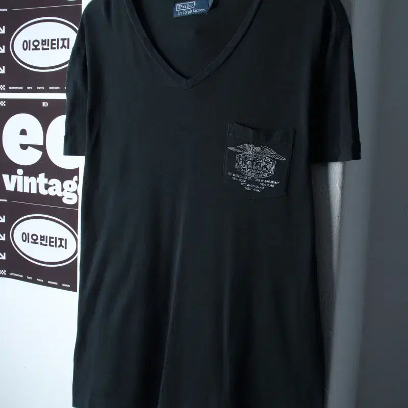 [BUNJANG] Polo Ralph Lauren Short Sleeve Pocket T-Shirt Black / (L-XL) 폴로 랄프로렌 반팔 티셔츠 포켓 블랙-H36850