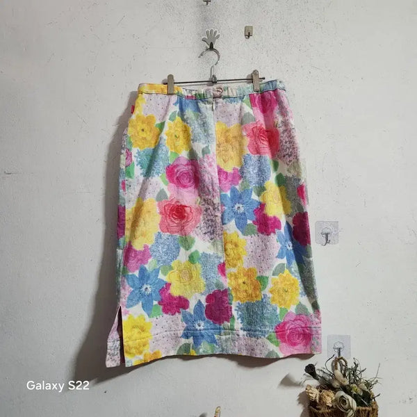 [BUNJANG] Oilily Flower Pattern Skirt / 오일릴리플라워 패턴 스커트