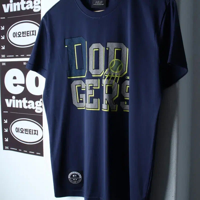 [BUNJANG] MLB LA Dodgers Functional Short-Sleeve T-Shirt Navy / (M) MLB 엠엘비 반팔 티셔츠 기능성 LA다저스 네이비-H36825