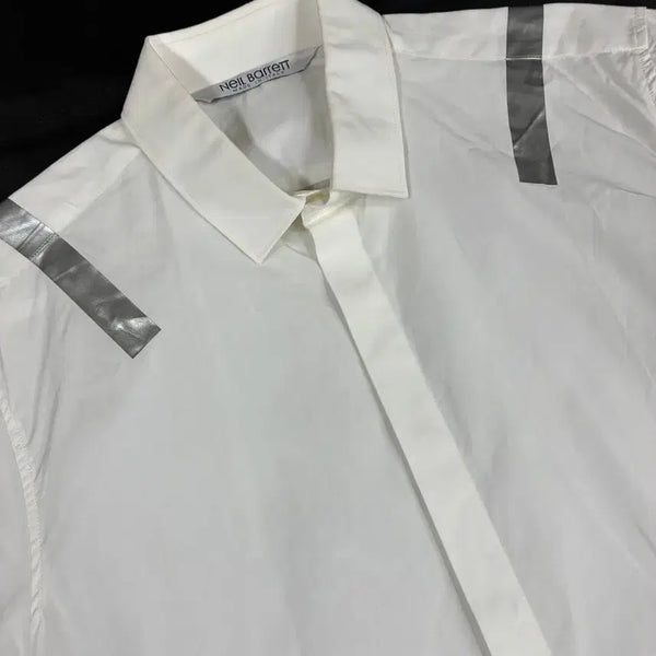 [BUNJANG] Neil Barrett Silver Tape Point Slim Fit Shirt / 2018년 닐바렛 실버 테이프 포인트 슬림핏 셔츠