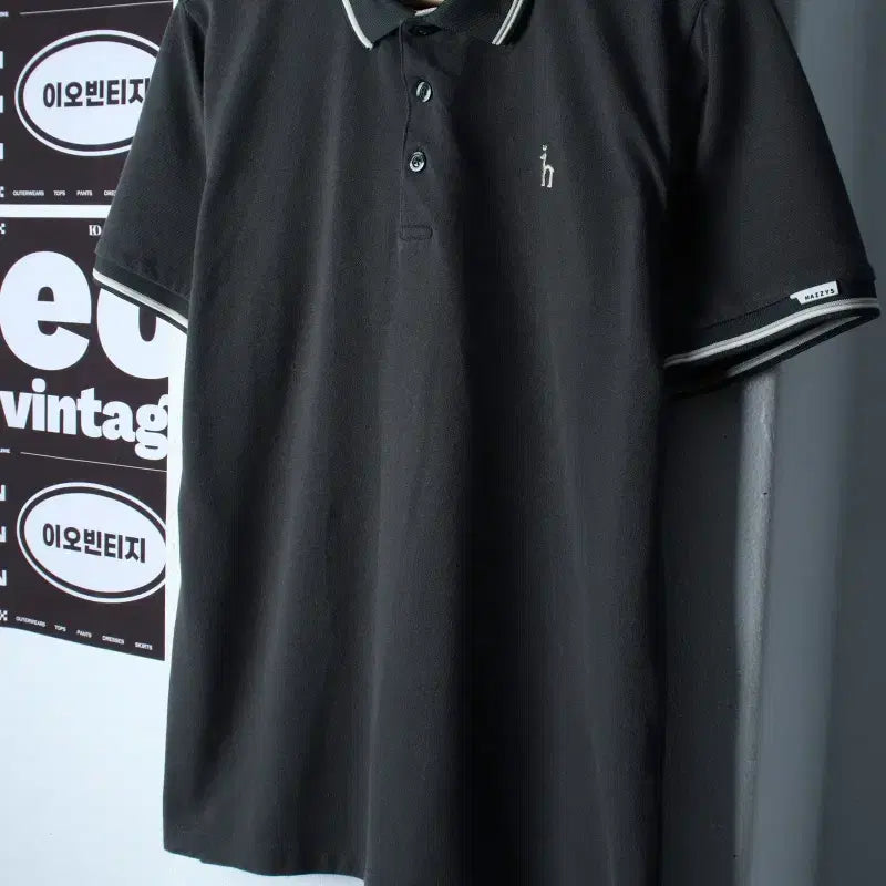 [BUNJANG] Hazzys Short Sleeve Collar T-Shirt Golf Functional Small Logo / (L-XL) 헤지스 반팔 카라 티셔츠 골프 기능성 스몰로고-H36749