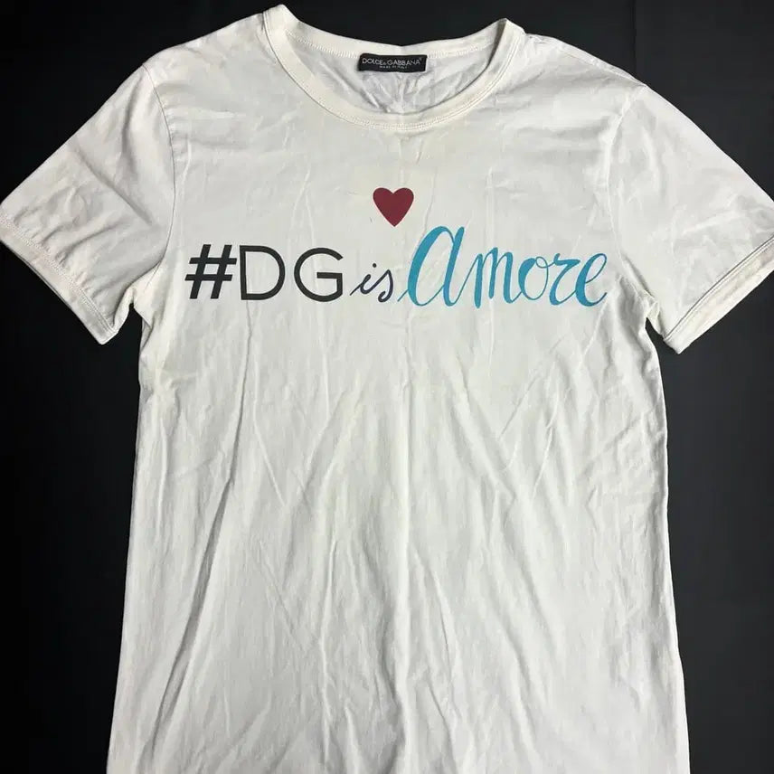 [BUNJANG] Dolce & Gabbana DG is Amore T-Shirt / 돌체앤가바나 DG IS Amore 티셔츠