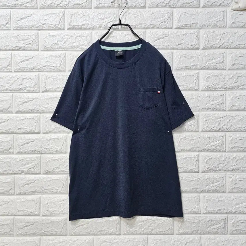 [BUNJANG] Navy Basic Short Sleeve T-Shirt / 네이비반팔 티셔츠