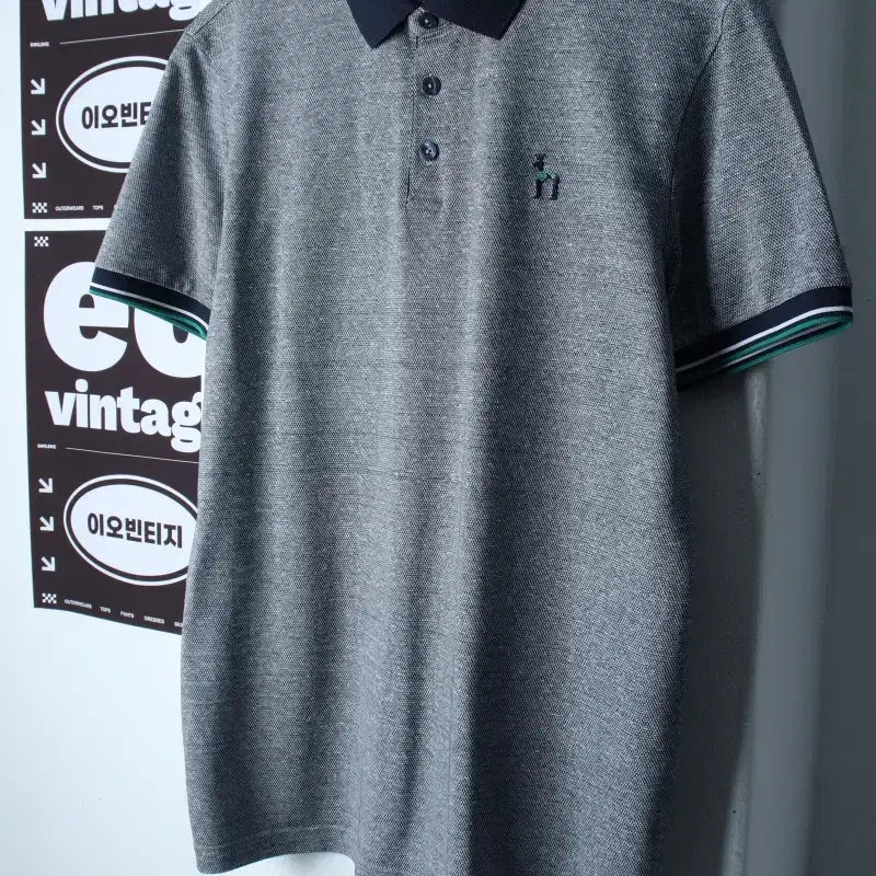 [BUNJANG] Hazzys XL Short-Sleeve Collar T-shirt Golf Functionality Small Logo / (XL) 헤지스 반팔 카라 티셔츠 골프 기능성 스몰로고 마-H36763