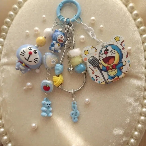 [BUNJANG] Doraemon Charms Keyring / 도라에몽 키링 곰돌이 사과 음표 장식