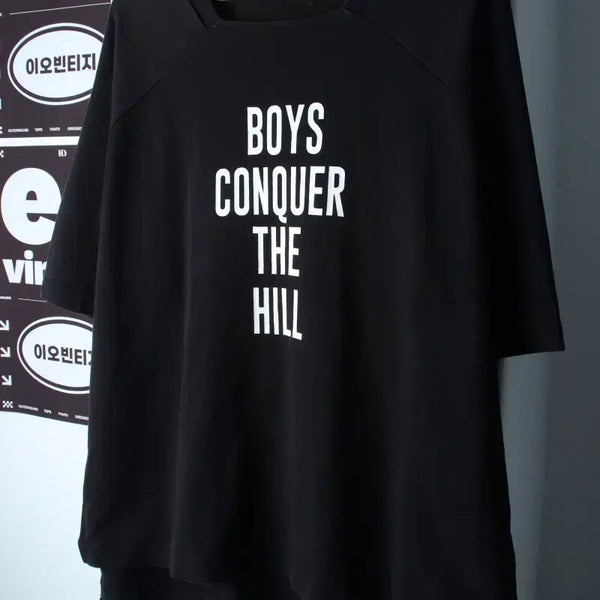 [BUNJANG] Studio Tomboy Oversized Lettering Sweatshirt T-Shirt (Heavy) / W(F) 스튜디오 톰보이 반팔 티셔츠 오버핏 레터링 스웻 헤비-H36774