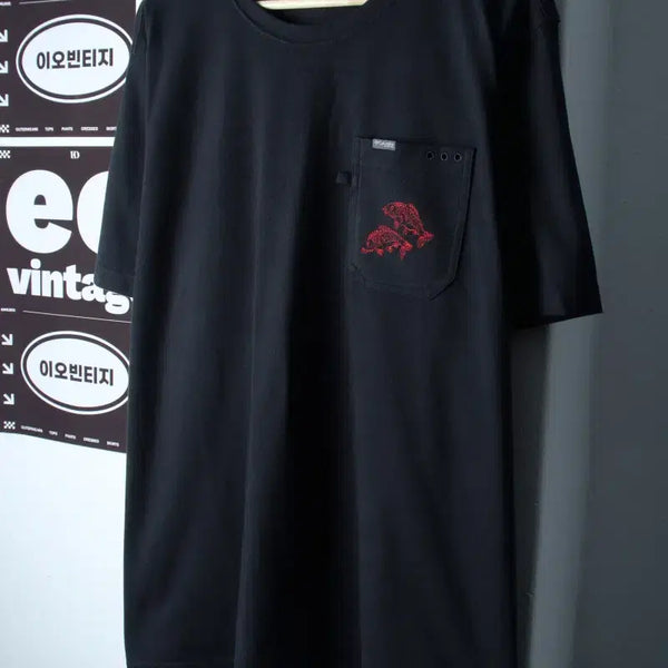 [BUNJANG] Columbia Big Size Pocket T-Shirt XL-2XL Black / (XL-2XL) 컬럼비아 반팔 티셔츠 빅사이즈 포켓 블랙-H36775