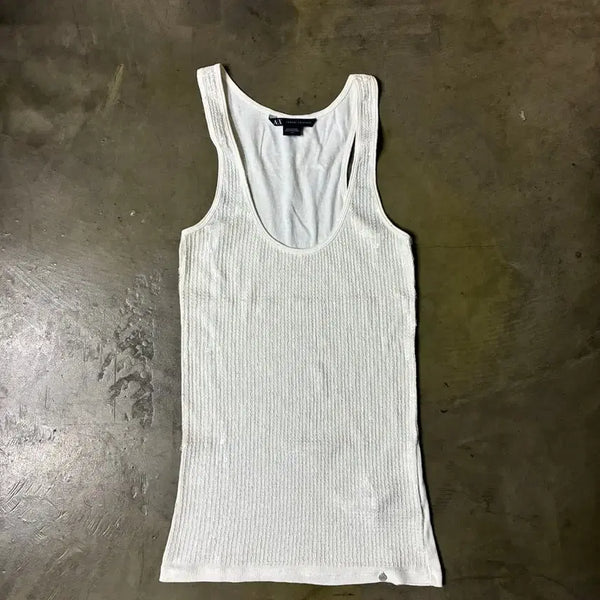[BUNJANG] Armani Exchange Sequin Ribbed Tank Top / 아르마니 익스체인지 스팽글 리브드 탱크톱