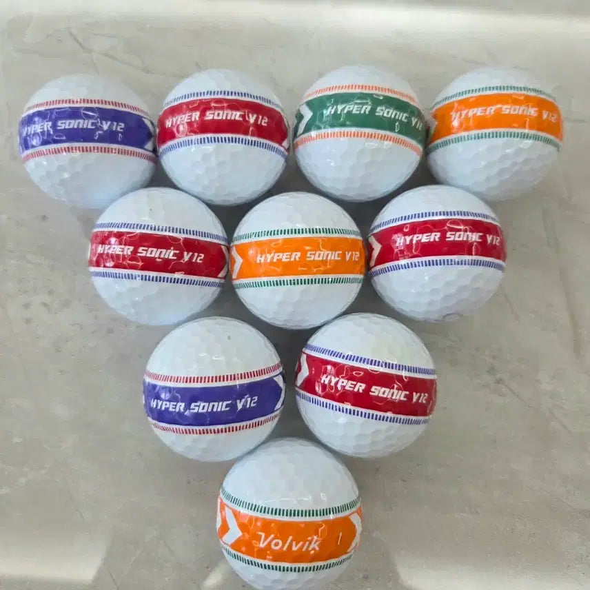 [BUNJANG] Volvik Sonic V12 3-Piece Golf Balls (10-Pack) / 볼빅 소닉12 3피스 S/A급 10개 골프공 로스트볼
