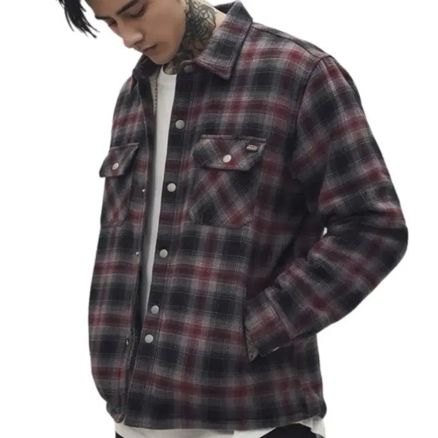 [BUNJANG] Dickies Lined Fleece Check Shirt Jacket / 디키즈 안감 양털  체크셔츠자켓
