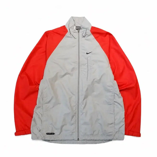 [BUNJANG] Nike Clima-fit Color Block Windbreaker / 00s 나이키 Clima-fit 그레이 레드 배색 바람막이