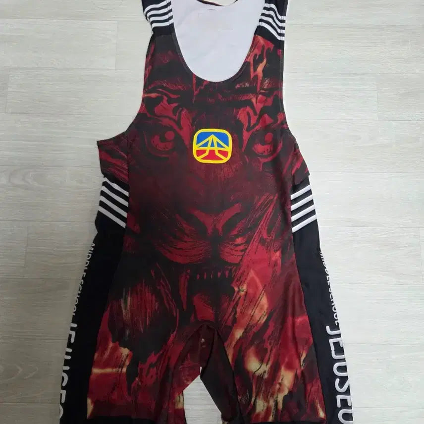 [BUNJANG] Wrestling Competition Uniform - Red - Size S / 제주서중 레슬링 시합복 S 레드