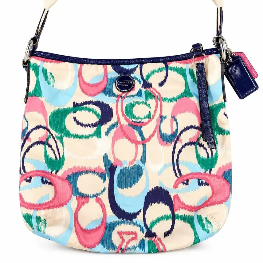 [BUNJANG] Coach Poppy IKAT Multicolor Signature Y2K Crossbody Bag / 코치 팝피 IKAT 멀티컬러 시그니처 y2k 크로스백