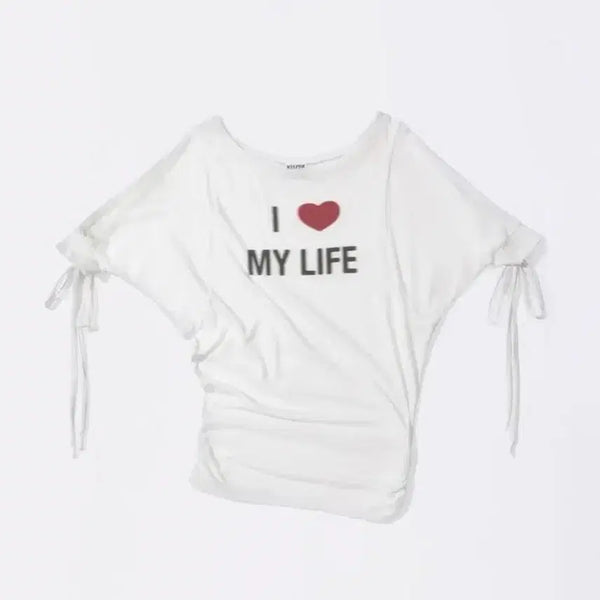 [BUNJANG] Sculptor Women's Heart Print Short Sleeve T-Shirt / 스컬프터 여성 티셔츠