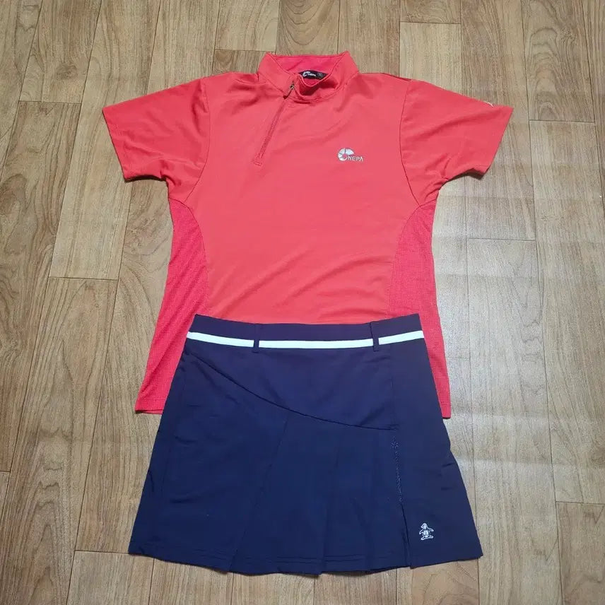 [BUNJANG] Nepa Golf Top and Skirt Set / 골프 상의 하의 세트